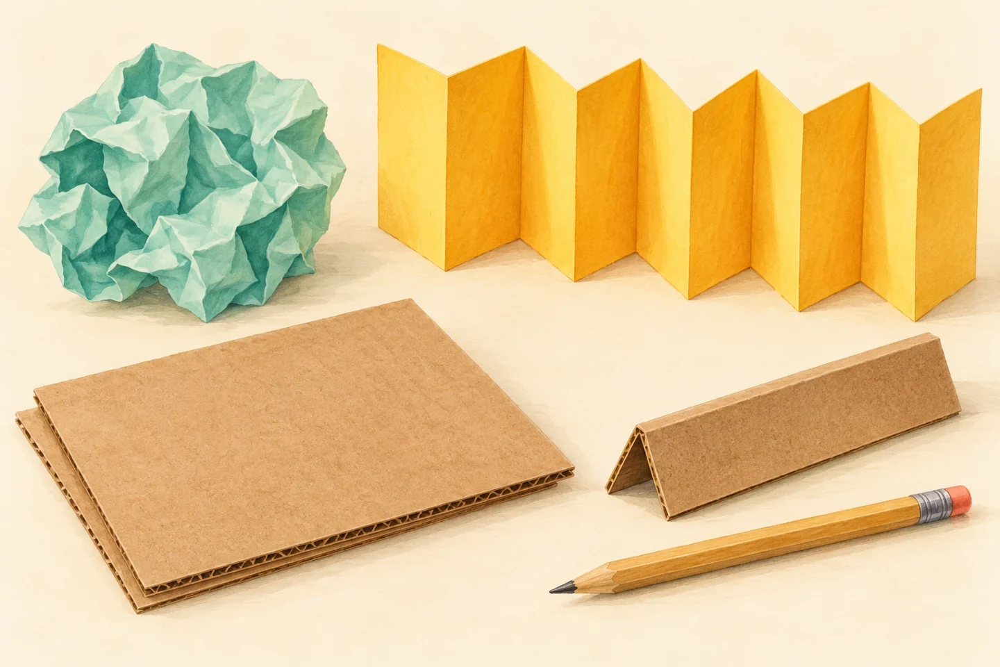 Illustrated example for Sound Detective: Compare Homemade Paper Instruments