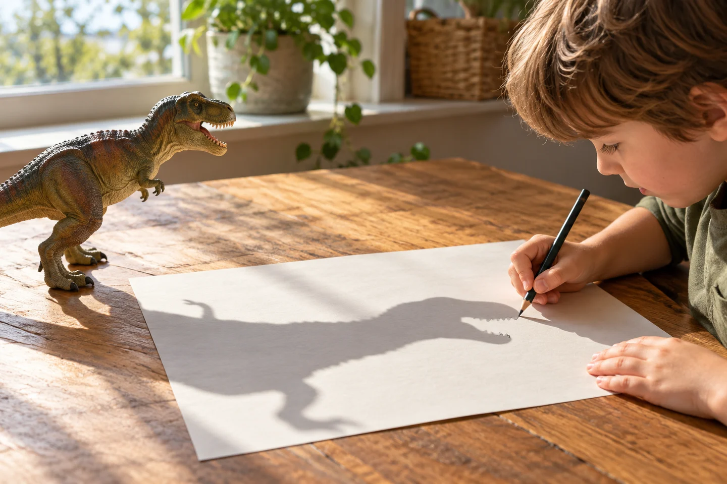 Follow the outside edge while keeping the object still.