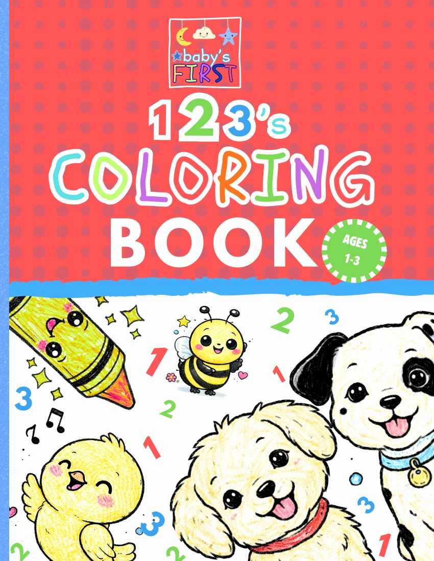 Front cover of Baby’s First 123 Numbers Coloring Book