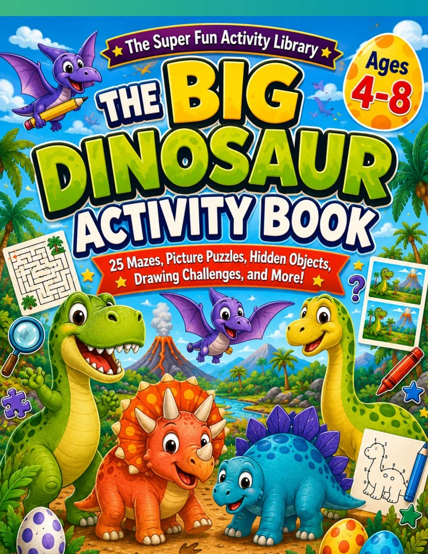 Front cover of The Big Dinosaur Activity Book
