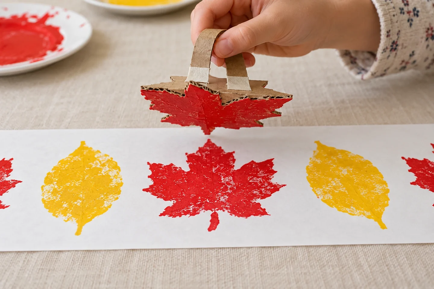 Lift the stamp straight up to reveal the print without smearing it.