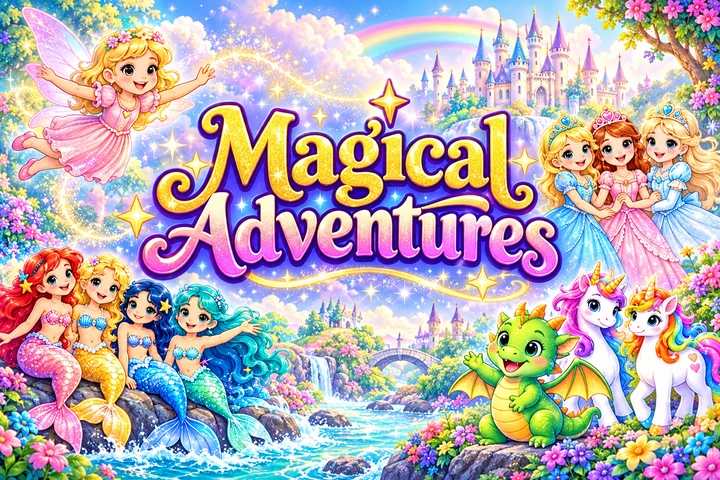 Magical Adventures Coloring Book Series series title graphic